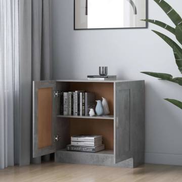 Book Cabinet Concrete Grey 82.5x30.5x80 cm Engineered Wood