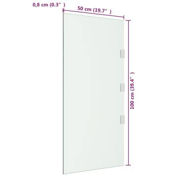 Side Panels for Door Canopy 2 pcs Transparent Tempered Glass