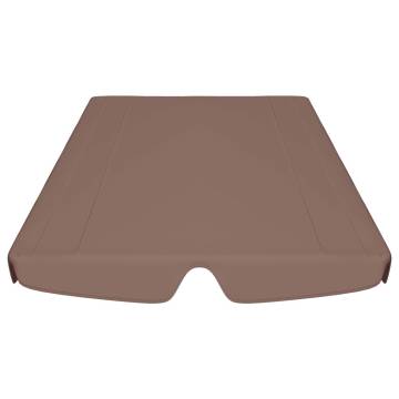 Replacement Canopy for Garden Swing Brown 188/168x145/110 cm