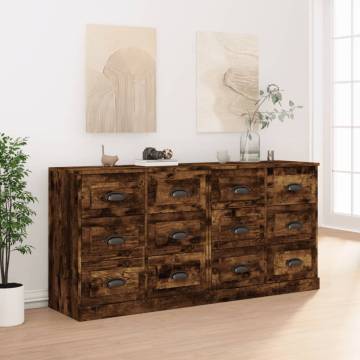 Sideboards 2 pcs Smoked Oak Engineered Wood