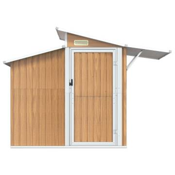 Garden Shed Brown 270x130x208.5 cm Galvanised Steel