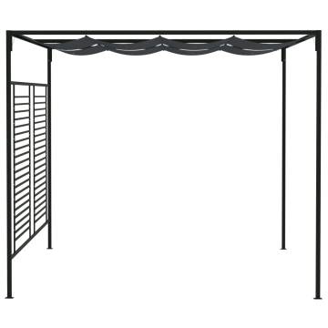 Gazebo with Retractable Roof 4x3x2.3 m Anthracite 180 g/m²