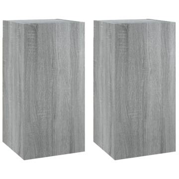 TV Cabinets 2 pcs Grey Sonoma 30.5x30x60 cm Engineered Wood