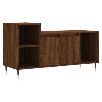 TV Cabinet Brown Oak 100x35x55 cm Engineered Wood