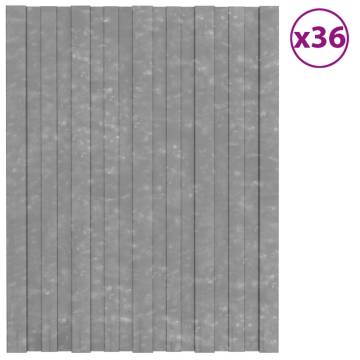 Roof Panels 36 pcs Galvanised Steel Silver 60x45 cm