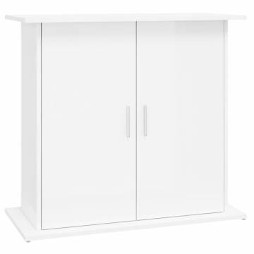 Aquarium Stand High Gloss White 81x36x73 cm Engineered Wood