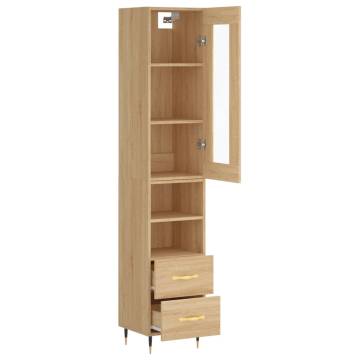 Highboard Sonoma Oak 34.5x34x180 cm Engineered Wood