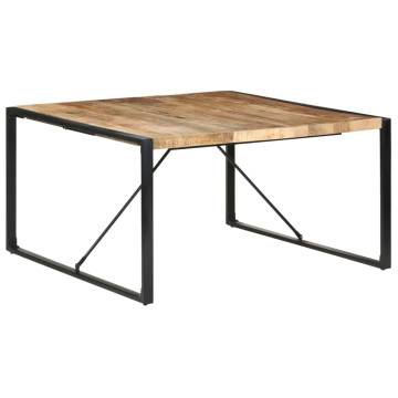 Dining Table 140x140x75 cm Rough Mango Wood