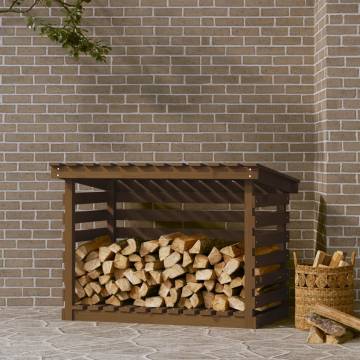 Firewood Rack Honey Brown 108x73x79 cm Solid Wood Pine