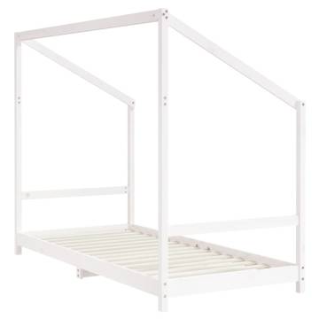 Kids Bed Frame White 2x(90x190) cm Solid Wood Pine