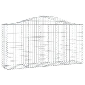 Arched Gabion Baskets 11 pcs 200x50x100/120 cm Galvanised Iron