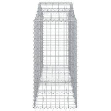 Arched Gabion Baskets 11 pcs 200x50x100/120 cm Galvanised Iron