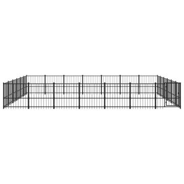 Outdoor Dog Kennel Steel 39.52 m²