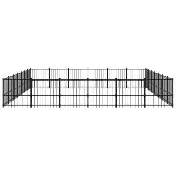 Outdoor Dog Kennel Steel 39.52 m²