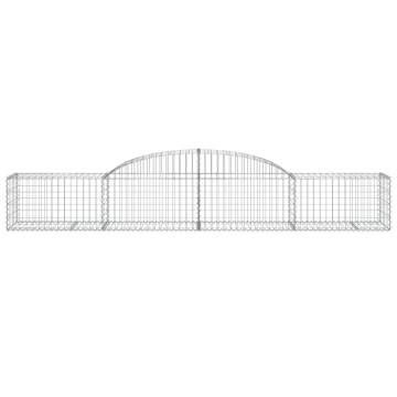 Arched Gabion Baskets 25 pcs 300x50x40/60 cm Galvanised Iron