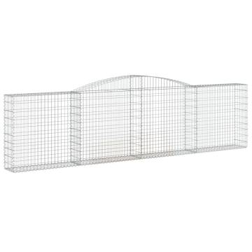 Arched Gabion Baskets 25 pcs 400x30x100/120 cm Galvanised Iron