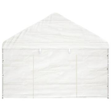 Gazebo with Roof White 8.92x4.08x3.22 m Polyethylene