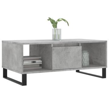 Coffee Table Concrete Grey 90x50x36.5 cm Engineered Wood