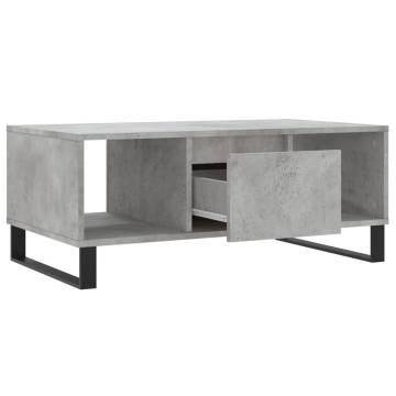 Coffee Table Concrete Grey 90x50x36.5 cm Engineered Wood