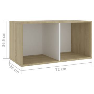 TV Cabinets 4 pcs White and Sonoma Oak 72x35x36.5 cm Engineered Wood