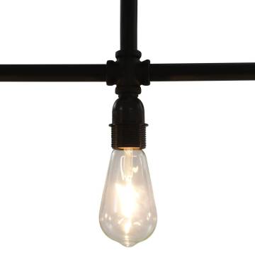 Ceiling Lamp Black 3 x E27 Bulbs