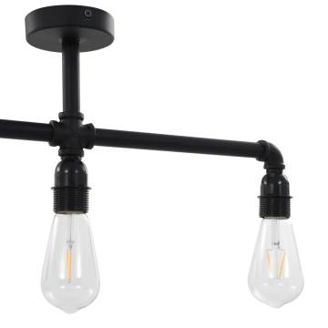 Ceiling Lamp Black 3 x E27 Bulbs