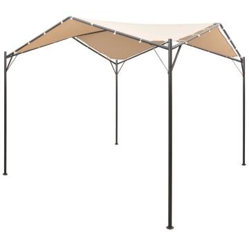 Gazebo Pavilion Tent Canopy 4x4 m Steel Beige