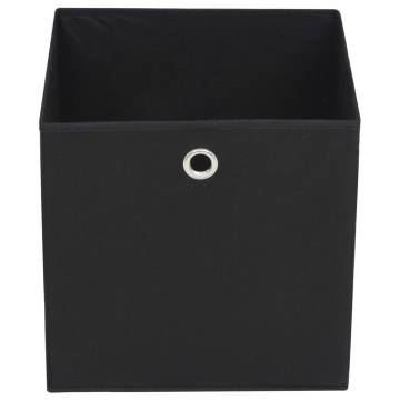 Storage Boxes 10 pcs Non-woven Fabric 28x28x28 cm Black