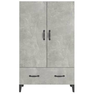 Highboard Concrete Grey 70x31x115 cm Engineered Wood