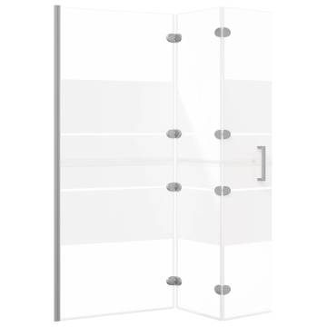 Folding Shower Enclosure ESG 120x140 cm White