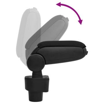 Car Armrest Black 13x32x(32.5-49) cm ABS