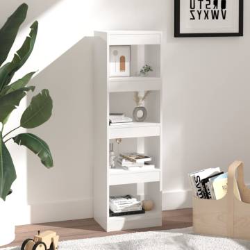 Book Cabinet/Room Divider High Gloss White 40x30x135 cm