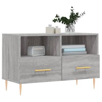 TV Cabinet Grey Sonoma 80x36x50 cm Engineered Wood