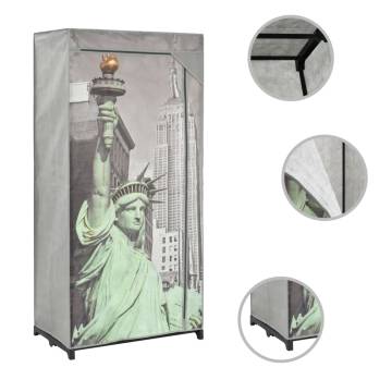 Wardrobe New York 75x45x160 cm Fabric