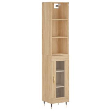 Highboard Sonoma Oak 34.5x34x180 cm Engineered Wood