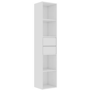 Book Cabinet High Gloss White 36x30x171 cm Engineered Wood