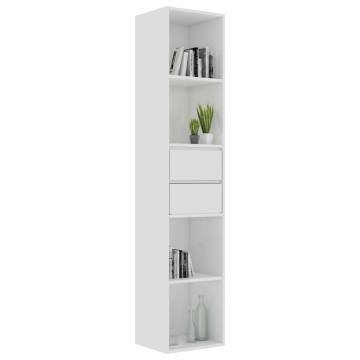 Book Cabinet High Gloss White 36x30x171 cm Engineered Wood