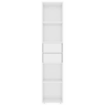 Book Cabinet High Gloss White 36x30x171 cm Engineered Wood