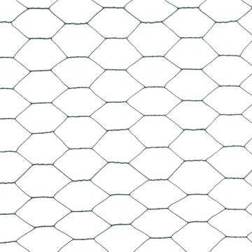 Chicken Wire Fence Steel with PVC Coating 25x1.2 m Green