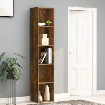 Book Cabinet Smoked Oak 40x30x189 cm Engineered Wood