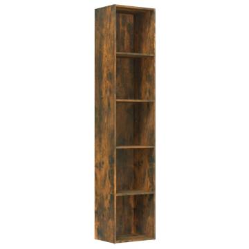 Book Cabinet Smoked Oak 40x30x189 cm Engineered Wood