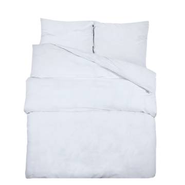 Duvet Cover Set White 225x220 cm Light-weight Microfiber