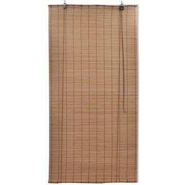 Roller Blind Bamboo 140x220 cm Brown