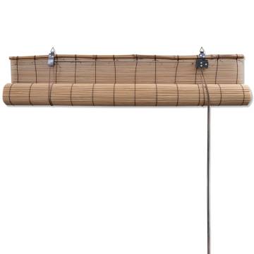 Roller Blind Bamboo 140x220 cm Brown