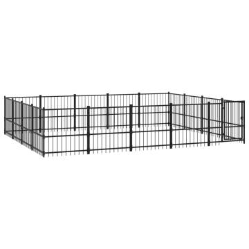 Outdoor Dog Kennel Steel 18.82 m²