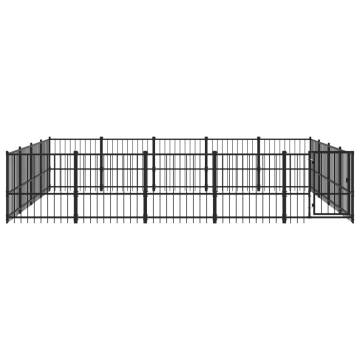 Outdoor Dog Kennel Steel 18.82 m²