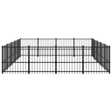 Outdoor Dog Kennel Steel 18.82 m²