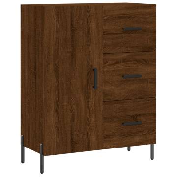 Highboard Brown Oak 69.5x34x180 cm Engineered Wood