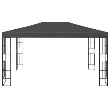 Gazebo with LED String Lights 3x4 m Anthracite