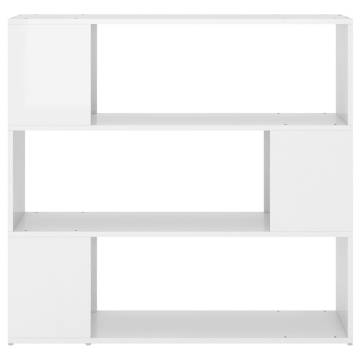 Book Cabinet Room Divider High Gloss White 100x24x94 cm